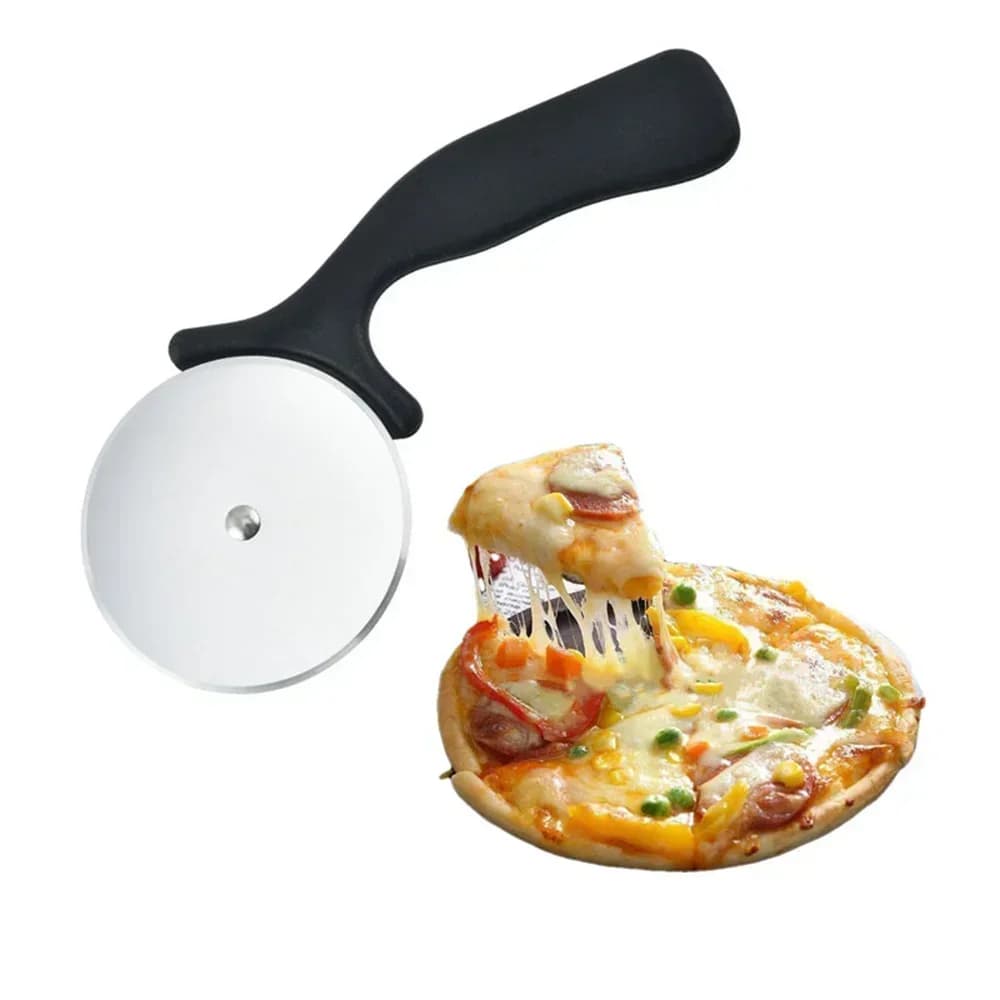 Rvs Pizzasnijder en Deegroller - Professioneel Keukenaccessoire