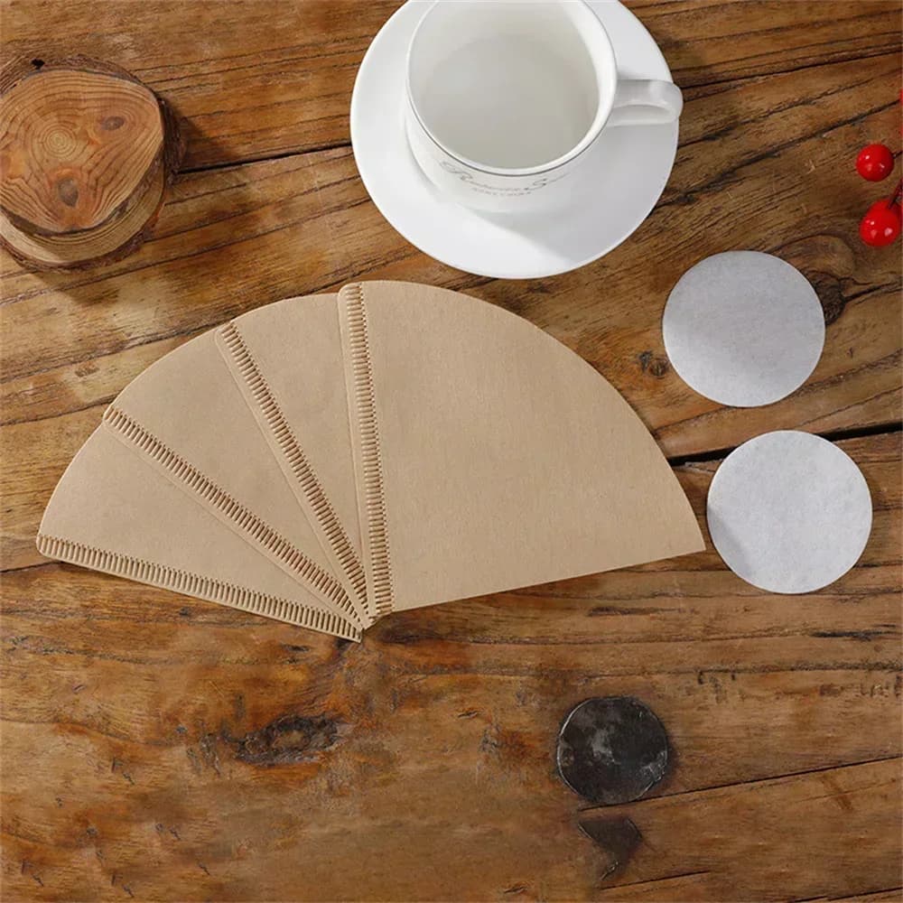 V60 Koffiefilterpapier V-Vorm Ongebleekt (40/100 Stuks) - Pour-Over Filters