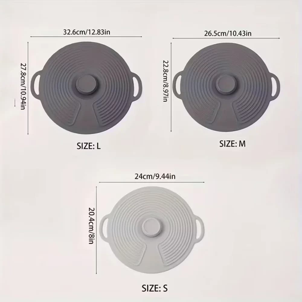 Siliconen komdeksels, magnetron spatdeksels, herbruikbare hittebestendige deksels voor pannen, schalen en oven