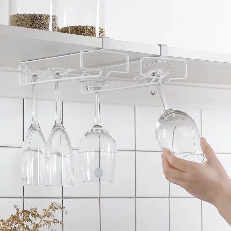 Hangend wijnglazenrek zonder boren - Afdruiprek voor wijnglazen