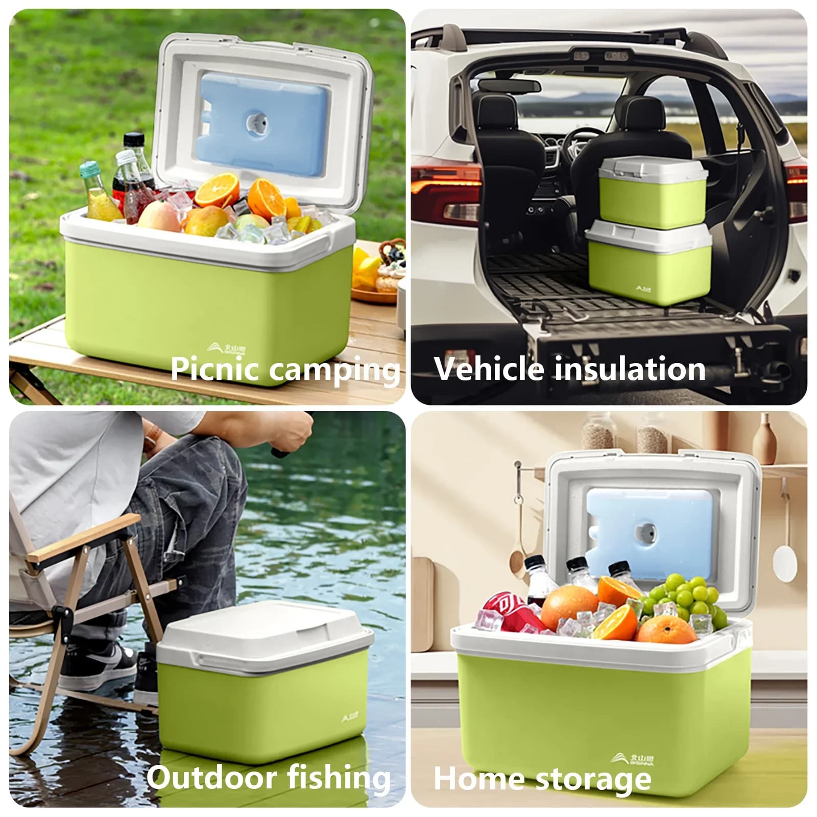 BISINNA Camping Koelbox 6L/9L/15L - Draagbare Passieve Koelbox voor Vissen, Strand en Barbecue