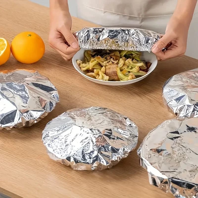 Aluminiumfolie Afdekhoezen voor Schalen en Borden - 10/100 stuks