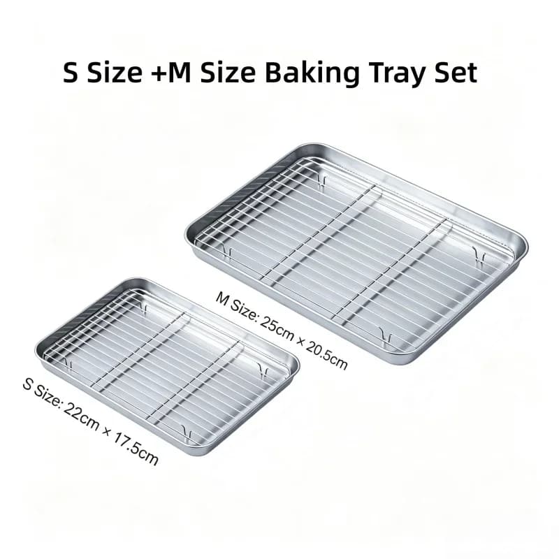 RVS Bakplaat met Afkoelrooster - Oven- en Barbecuebraadslede
