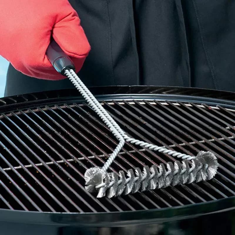 Rvs bbq-reinigingsborstel - Barbecueborstel met roestvrijstalen draad