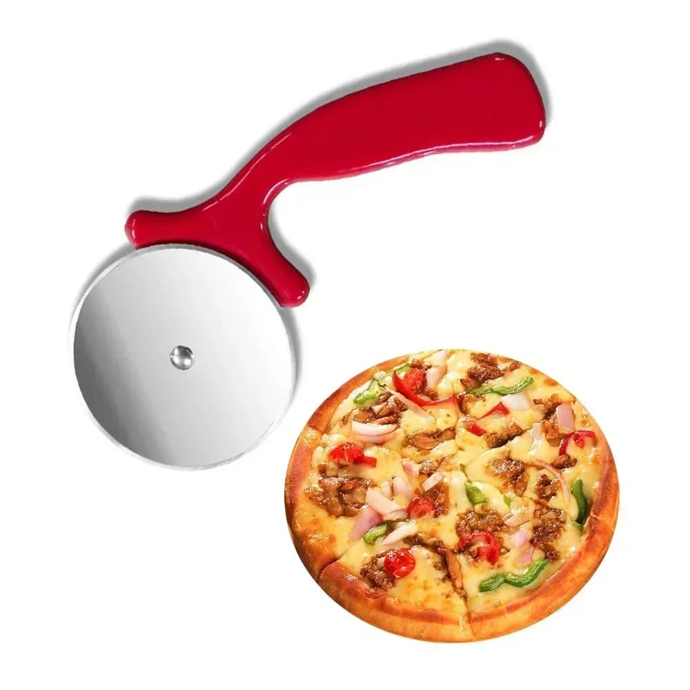 Rvs Pizzasnijder en Deegroller - Professioneel Keukenaccessoire