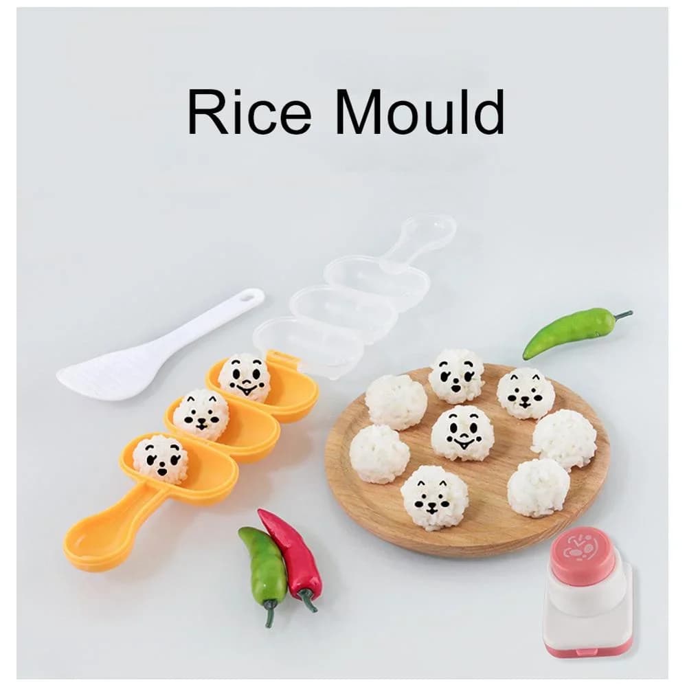 DIY Nori Pons en Rijstbalvorm - Cartoon Onigiri Sushivorm Bento Decoratie