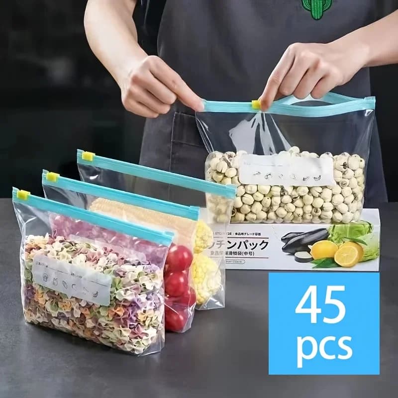 10-90 stuks vershoudzakjes met ritssluiting - Lekvrije diepvrieszakjes voor fruit, granen, groenten en vlees