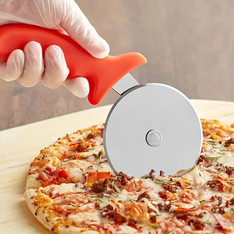 Rvs Pizzasnijder en Deegroller - Professioneel Keukenaccessoire