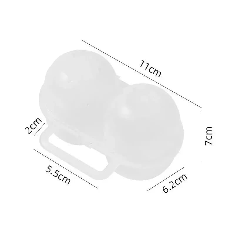 Draagbaar Eierdoosje voor 2 Eieren - Schokbestendig voor Camping & Koelkast