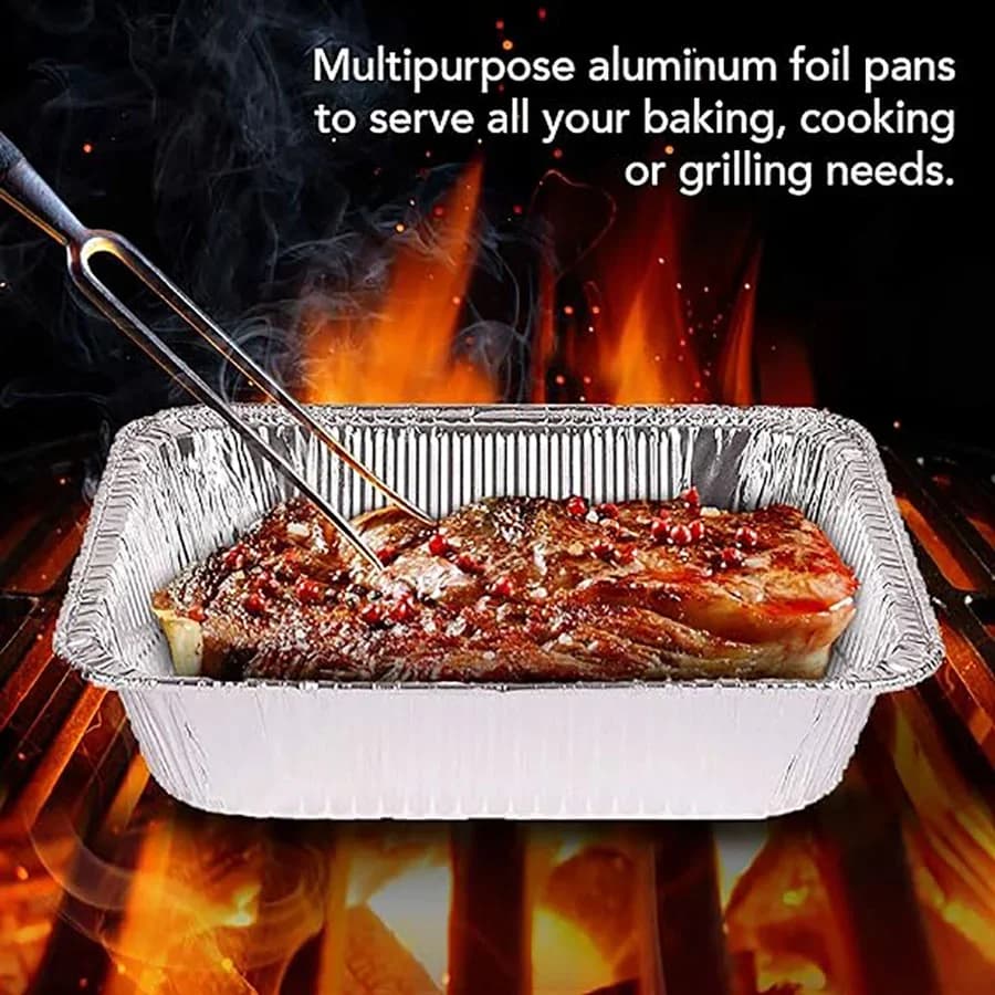 50 Stuks Wegwerp Aluminium Bakjes - Diverse Maten voor Koken, Opwarmen en Bewaren