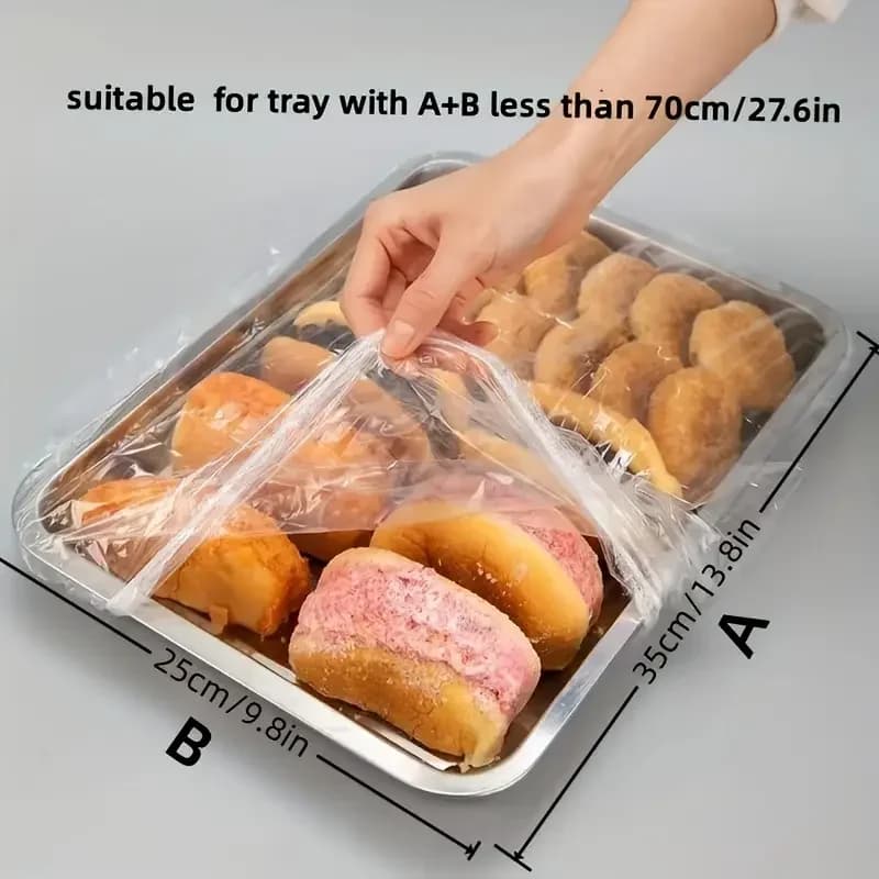 50 Stuks Herbruikbare Elastische Vershoudhoezen - Rekbare Deksels voor Eten