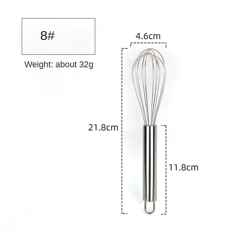 Rvs ballongarde 6/8/10/12 inch, handmatige garde voor bakken en koken