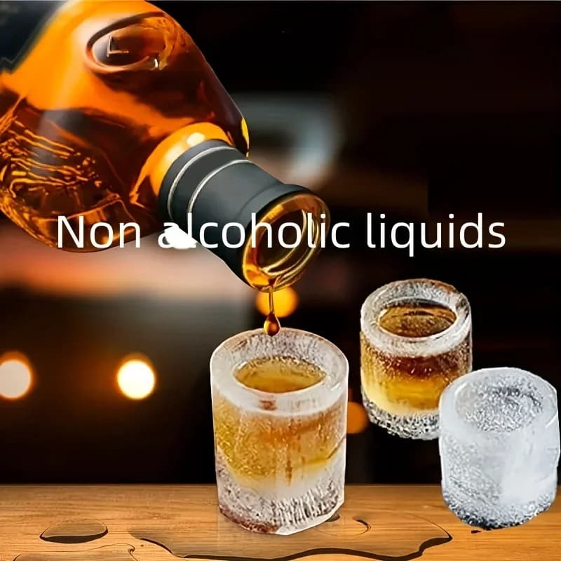 Siliconen ijsblokjesvorm met 4 gaten - Creatieve ronde ijsmaker voor whisky en bier