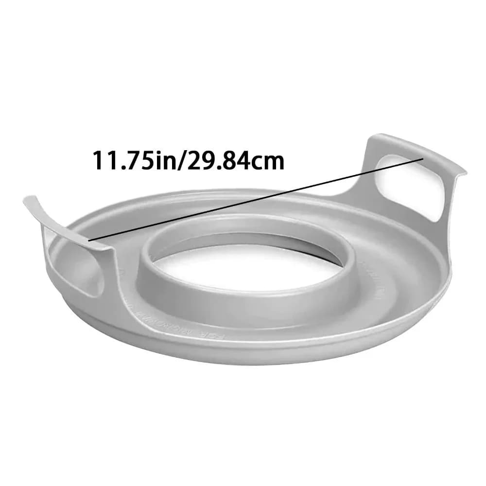 Vormvaste Magnetron Schaalhouder met Handgrepen - PP Magnetron Dienblad voor Borden en Kommen