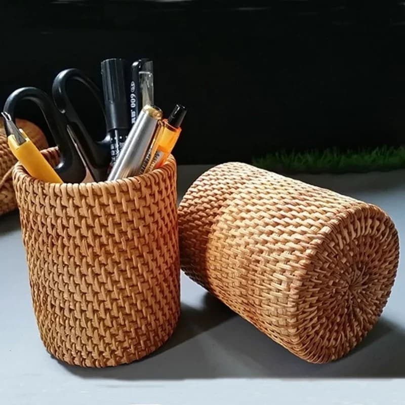 Rotan Bestekbak en Organizer voor Bestek en Keukengerei