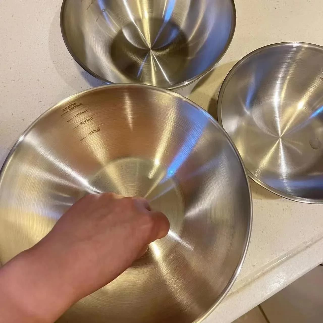 Rvs mengkommen met maataanduiding - Set van 1-3 kommen voor koken, bakken en bewaren