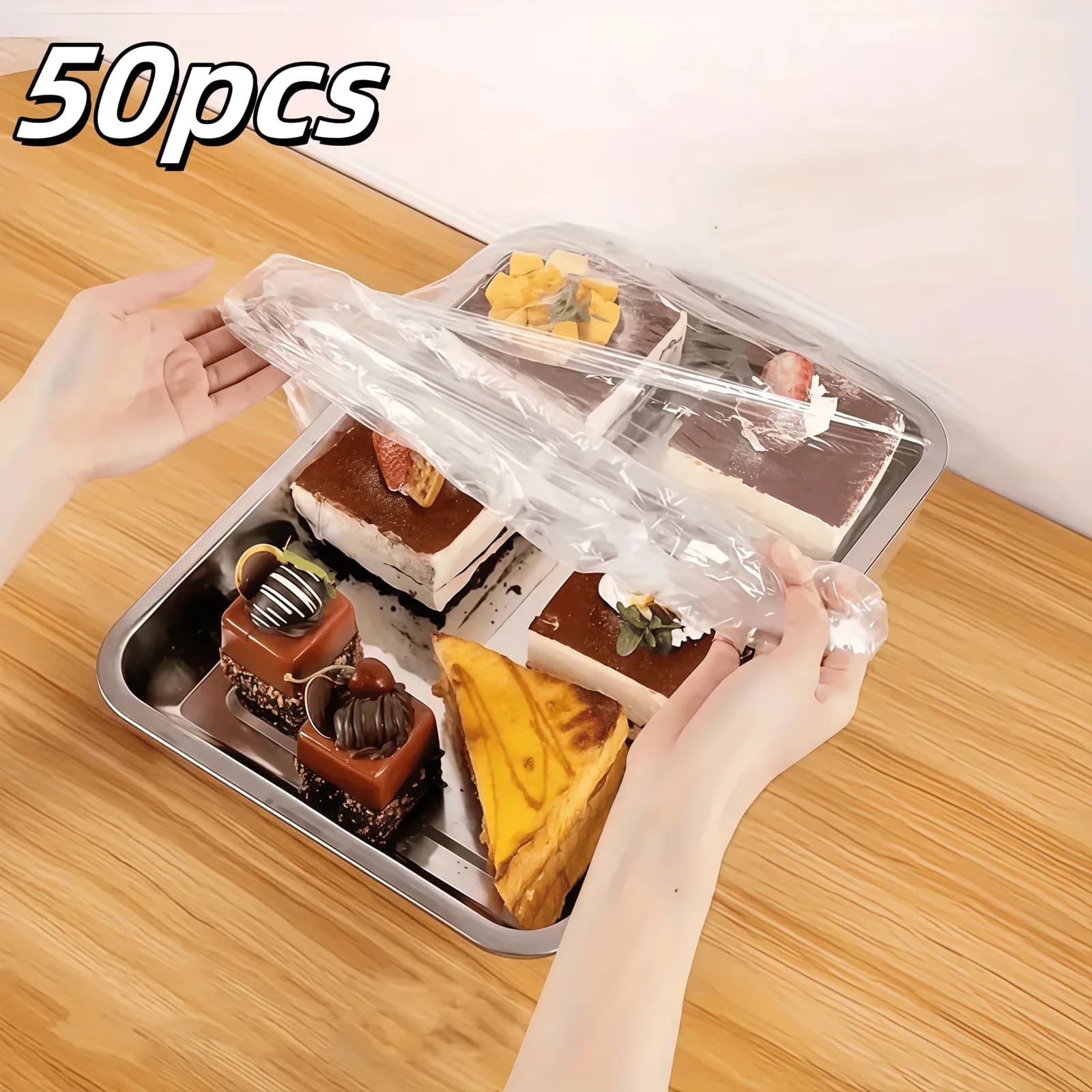 50 Stuks Herbruikbare Elastische Vershoudhoezen - Rekbare Deksels voor Eten
