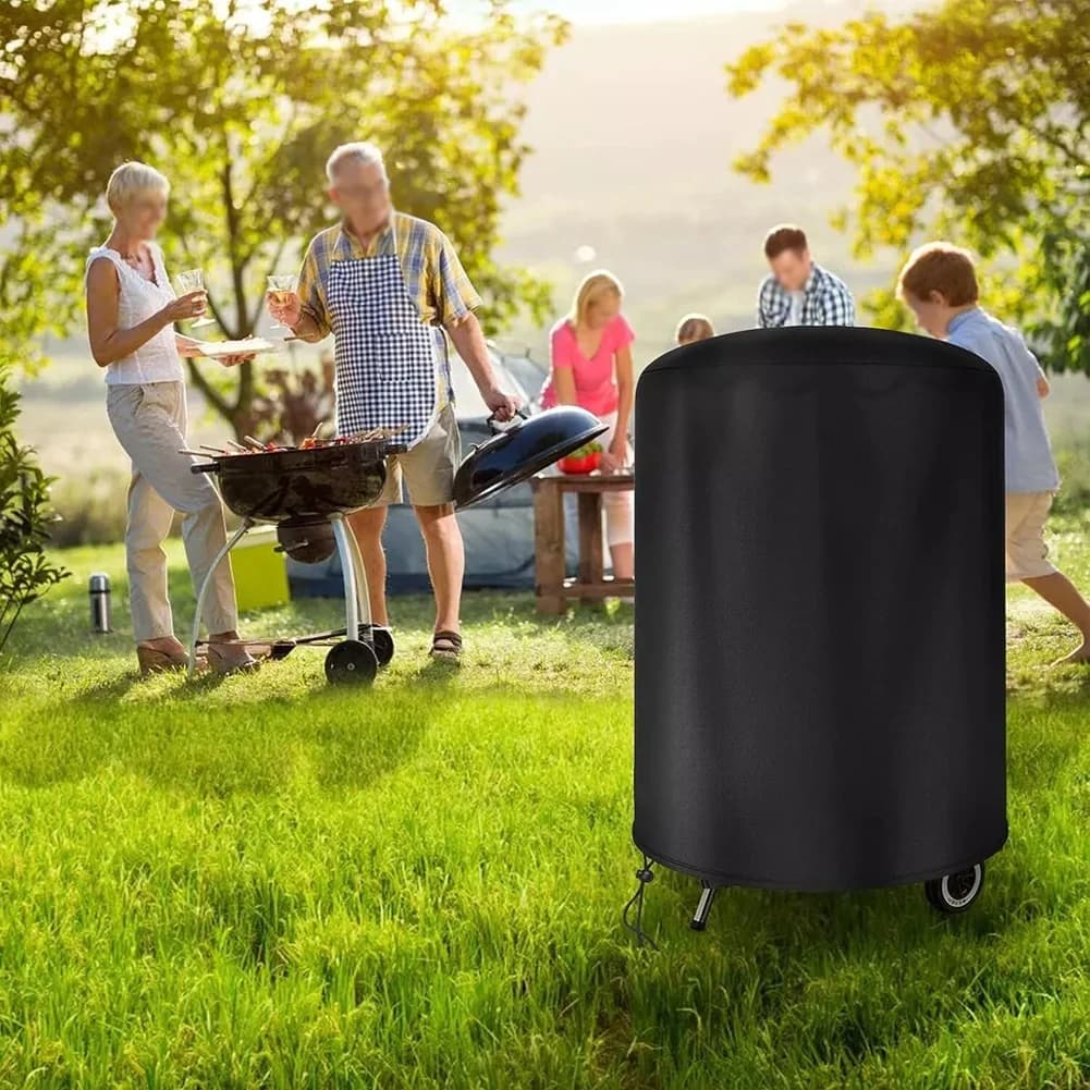 Raweao Kogel-BBQ Hoes voor Weber - Waterdichte ronde barbecuehoes van Oxford-stof, 57 cm