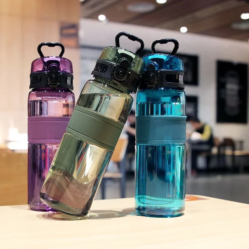 Sportwaterfles 500ml - Lekvrije Transparante Drinkfles met Theefilter
