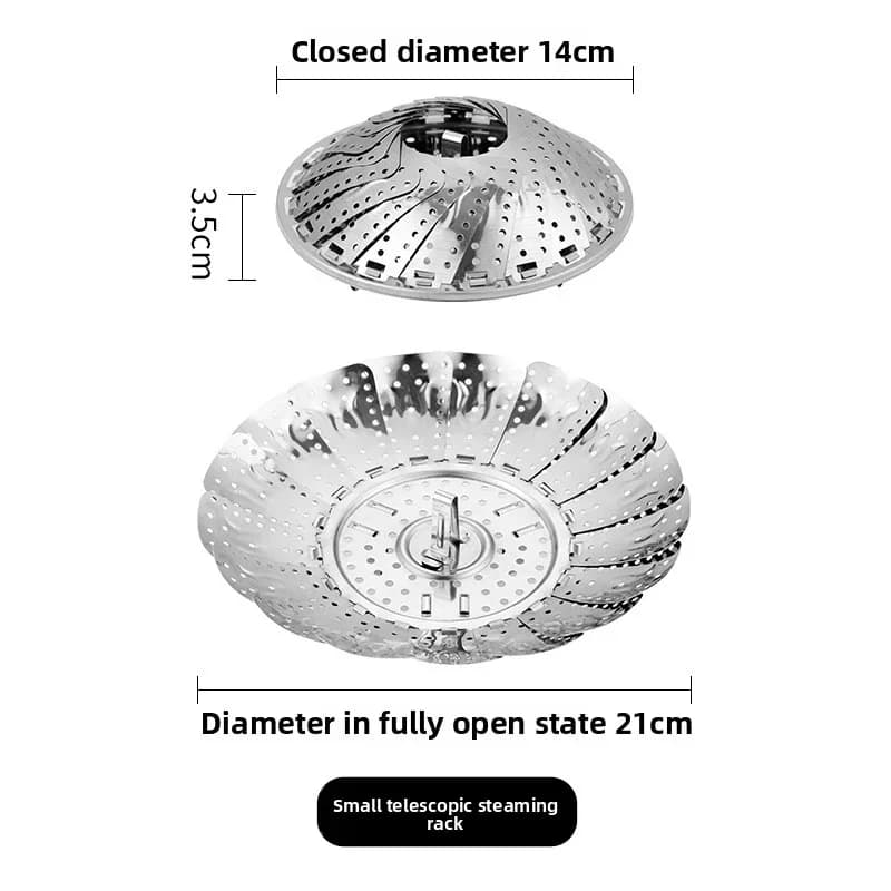 RVS Stoommandje - Uitvouwbaar 6-10.5" voor Pannen