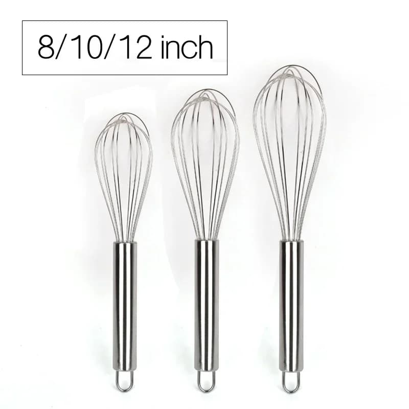 Rvs ballongarde 6/8/10/12 inch, handmatige garde voor bakken en koken