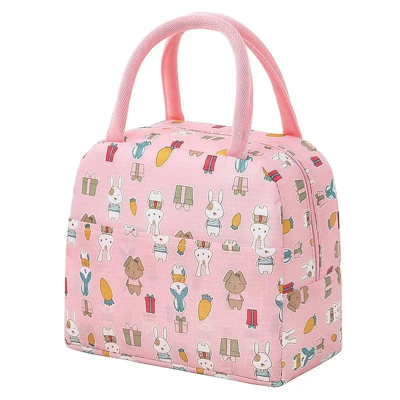 Kleurrijke geïsoleerde lunchtas met grote capaciteit, verdikte bento koeltas met aluminiumfolie