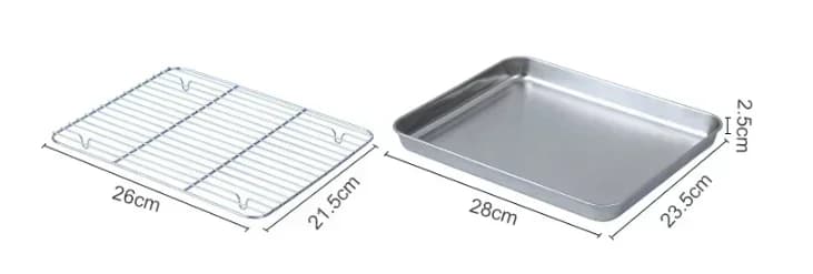 RVS Bakplaat met Afkoelrooster - Oven- en Barbecuebraadslede