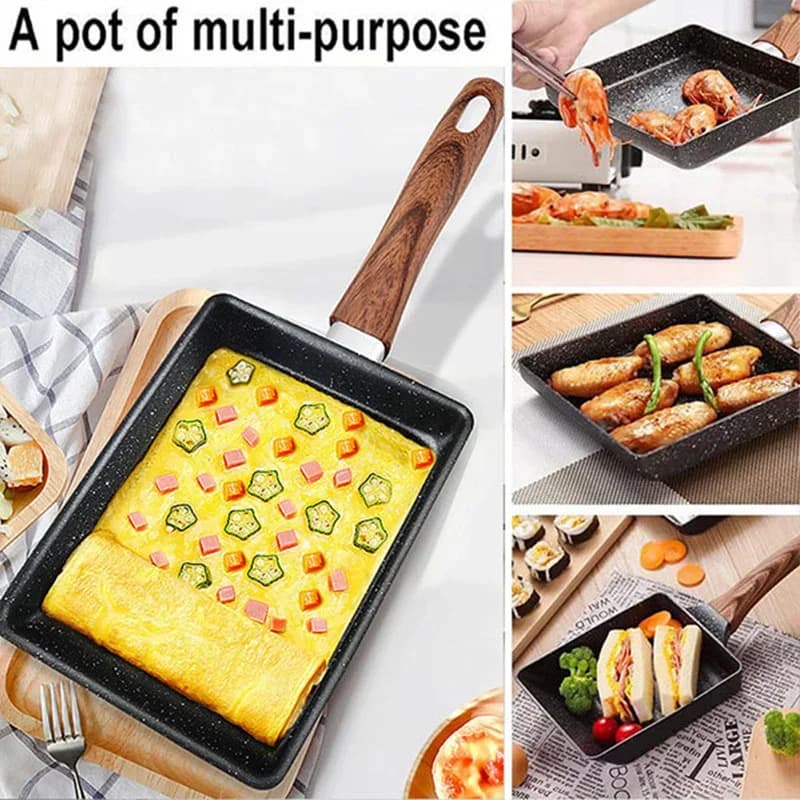 Tamagoyaki Japanse Omeletpan - Rechthoekige Koekenpan met Antiaanbaklaag