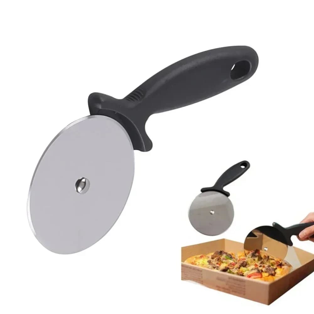Rvs Pizzasnijder en Deegroller - Professioneel Keukenaccessoire