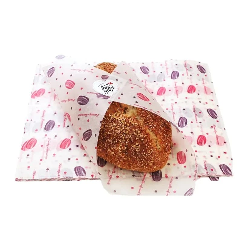 50 stuks vetvrij bakpapier / inpakpapier voor brood, sandwiches, burgers en friet