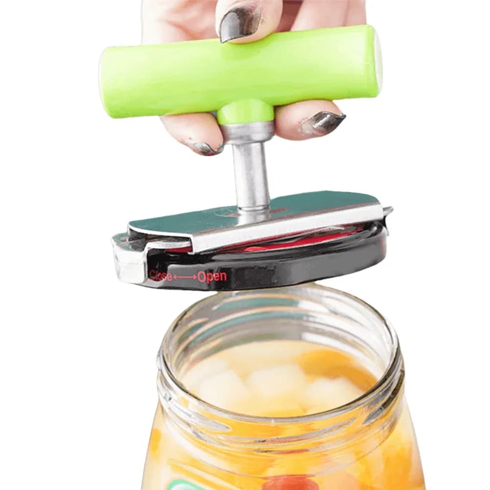 Multifunctionele RVS potopener | Verstelbare fles- en dekselopener