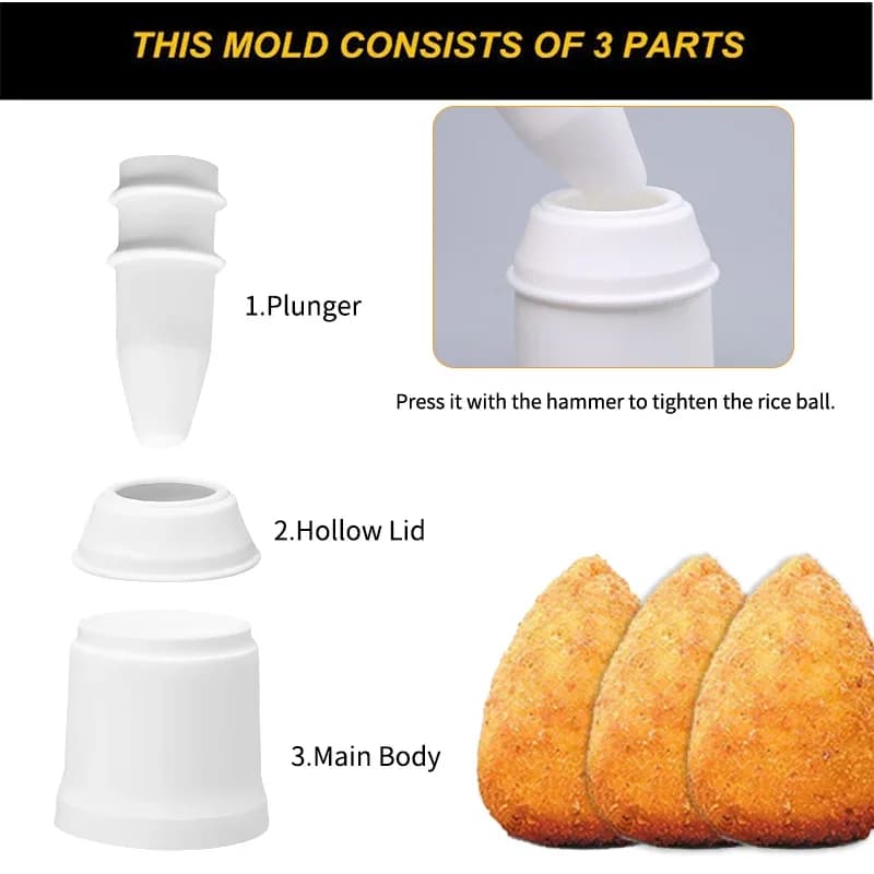 PGY Arancini Maker DIY Rijstbal Vorm Sushi Maker Vorm