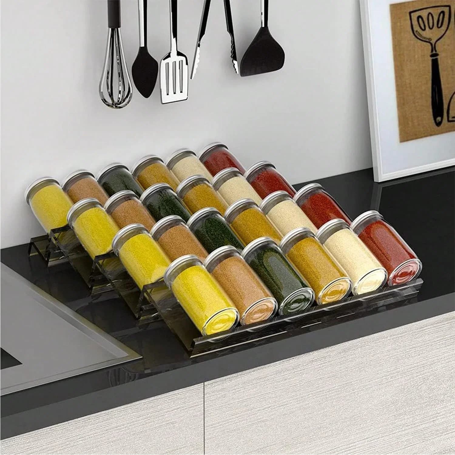 Verstelbare Kruidenlade-organizer - Uitschuifbaar Acryl Kruidenrek