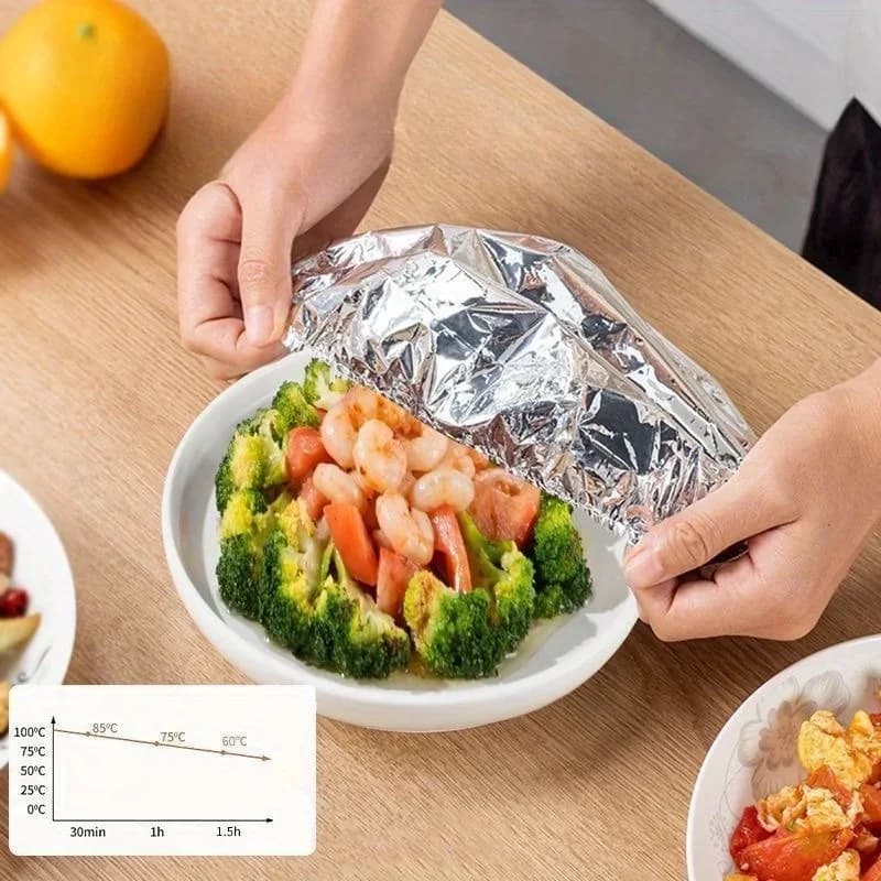 Aluminiumfolie Afdekhoezen voor Schalen en Borden - 10/100 stuks