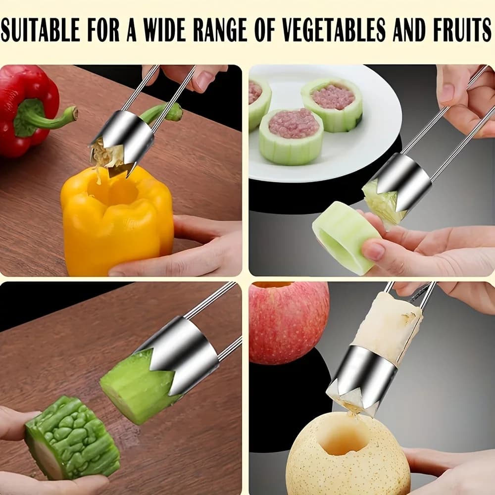 1/2/3 Stuks RVS Appelboor & Ontpitter voor Groente en Fruit - Duurzaam