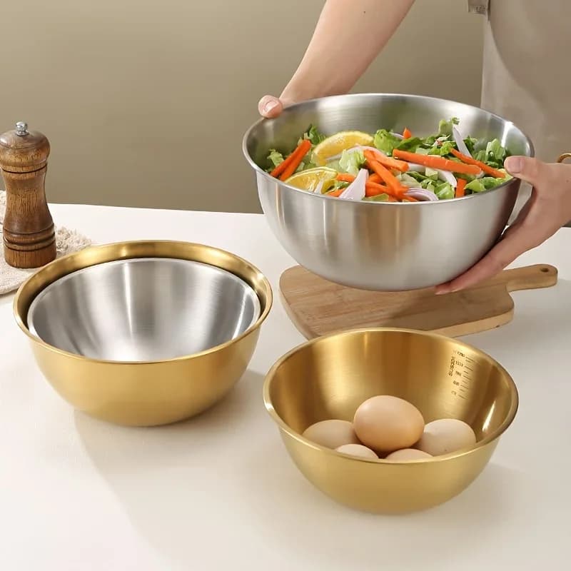 3-delige RVS Mengkommen Set - Saladekommen