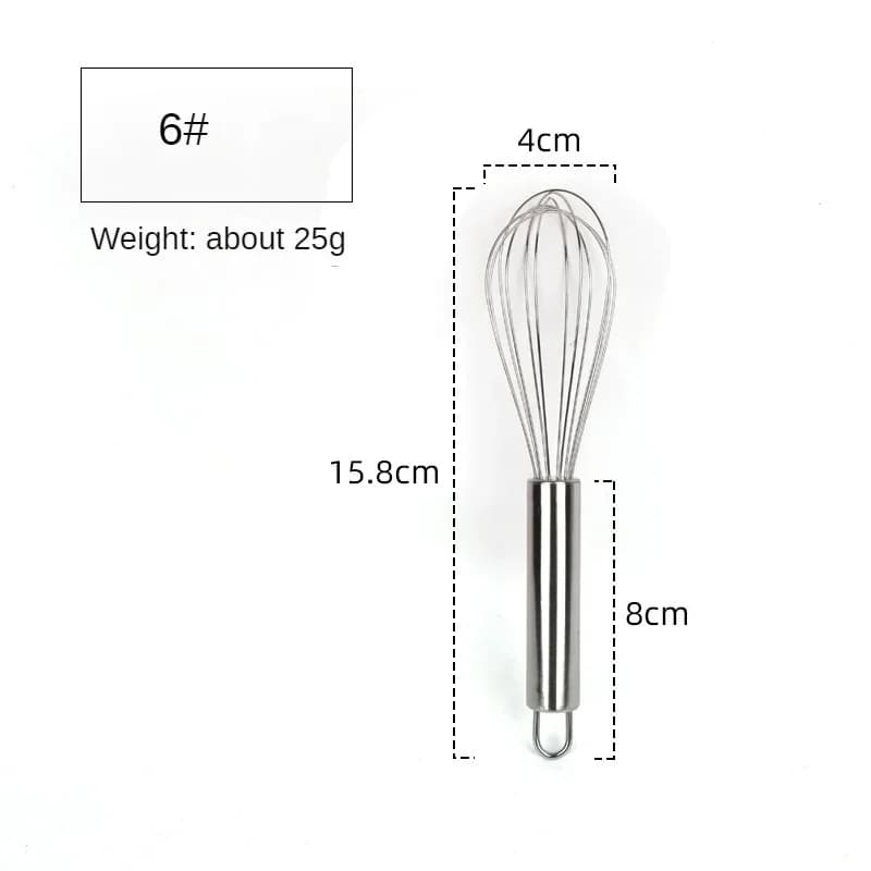 Rvs ballongarde 6/8/10/12 inch, handmatige garde voor bakken en koken