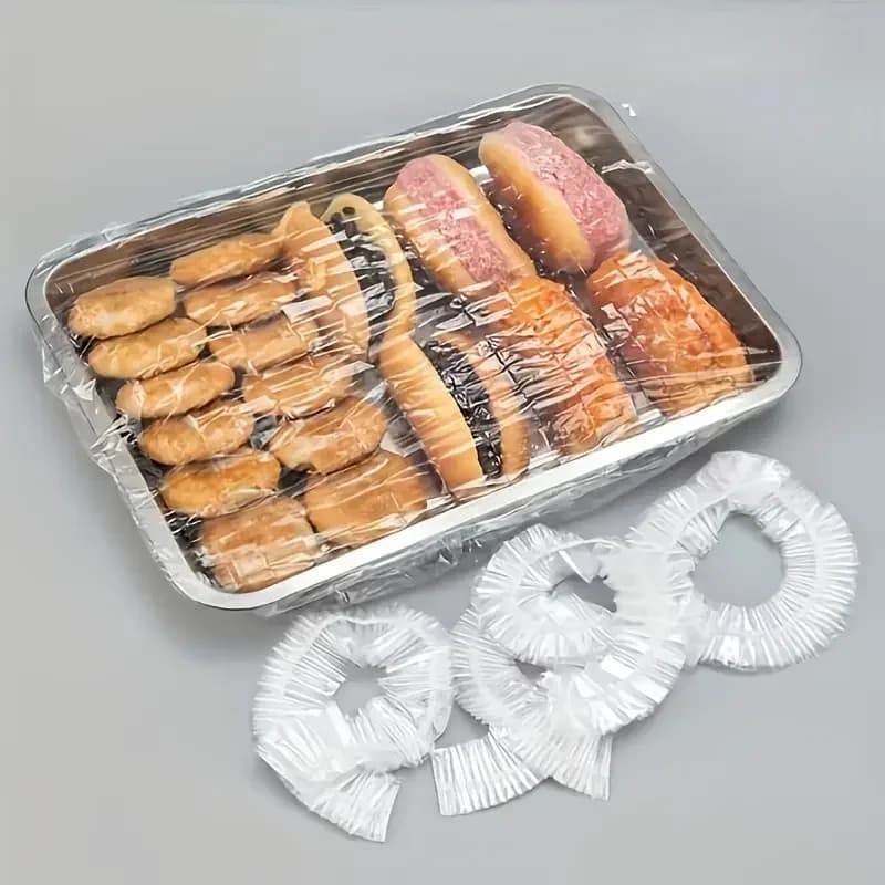 50 Stuks Herbruikbare Elastische Vershoudhoezen - Rekbare Deksels voor Eten
